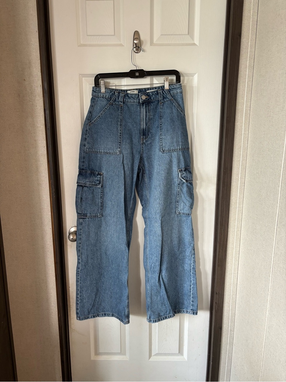 Cotton On Light Blue Relaxed Cargo Denim Jeans